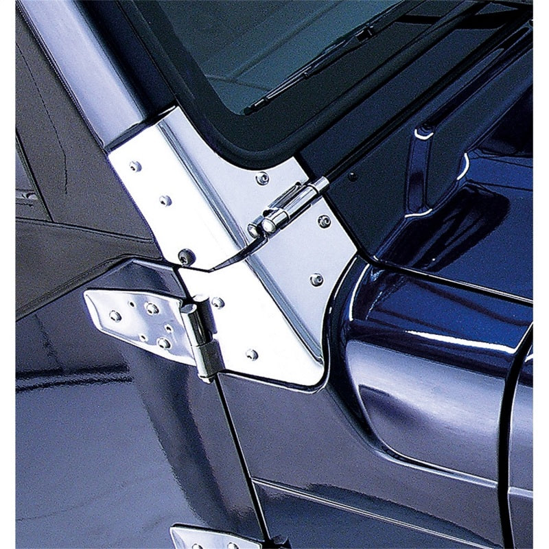 Rugged Ridge 97-06 Jeep Wrangler Stainless Steel Windshield Hinges Rugged Ridge