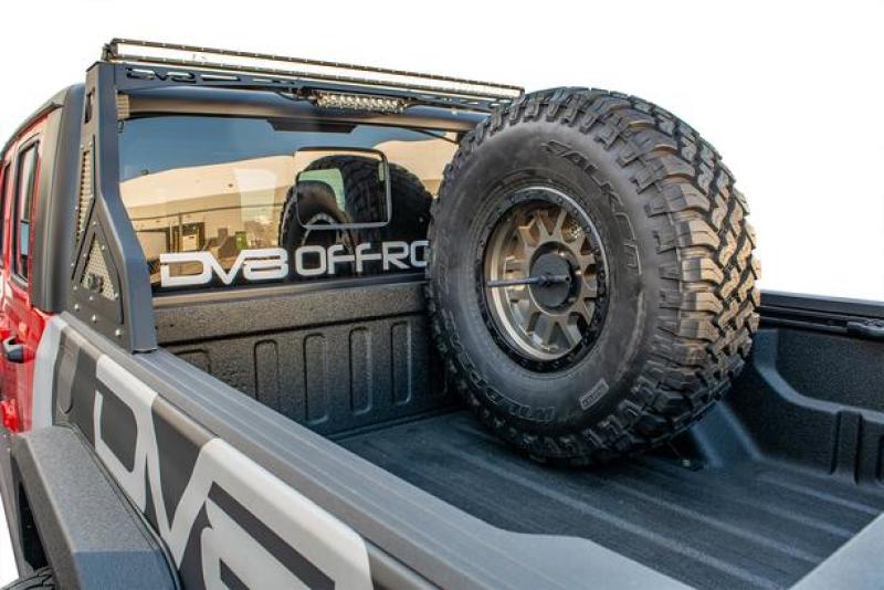 DV8 Offroad 2019+ Jeep Gladiator Universal Stand Up In-Bed Tire Carrier DV8 Offroad