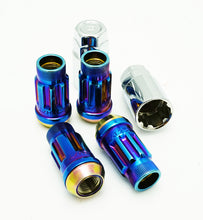 Load image into Gallery viewer, Wheel Mate Muteki SR45R Lug Nut Kit Lock Set 12x1.50 45mm - Burned Blue Neon Wheel Mate