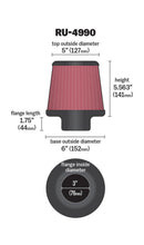 Load image into Gallery viewer, K&amp;N Filter Universal Rubber Filter-Rd Tapered 3in Flange ID x 6in Base OD x 5in Top OD x 5.563in H K&amp;N Engineering