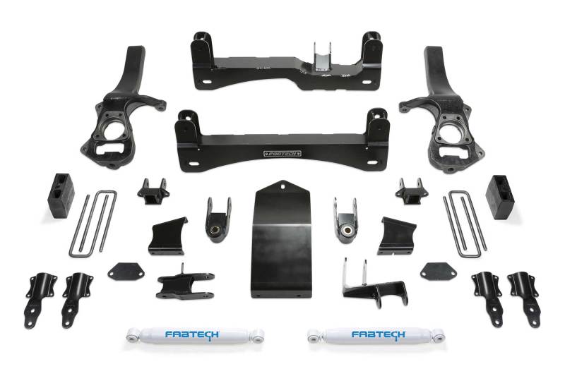 Fabtech 19-21 GM K1500 P/U 6in Basic Sys w/Perf Shks Fabtech