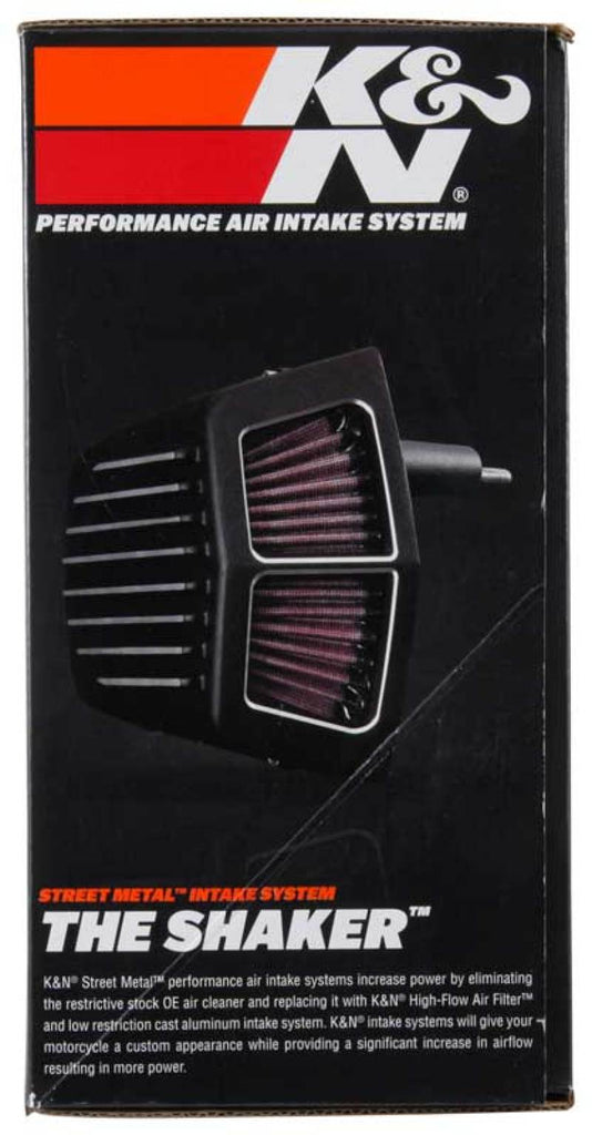 K&N Street Metal Intake System for 01-16 Harley Davidson Softail/Dyna - Shaker Black K&N Engineering