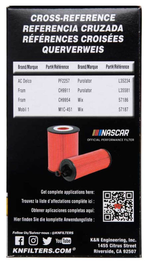 K&N 2018 Audi RS3 2.5L Cartridge Oil Filter K&N Engineering