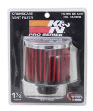 Load image into Gallery viewer, K&amp;N Rubber Base Chrome Top Push-In Crankcase Vent Filter 3in OD x 2-1/2in H. K&amp;N Engineering