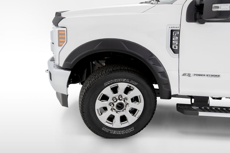 Bushwacker 17-19 Ford F-250 Super Duty w/ 81.8in Bed DRT Style Flares 4pc - Black Bushwacker