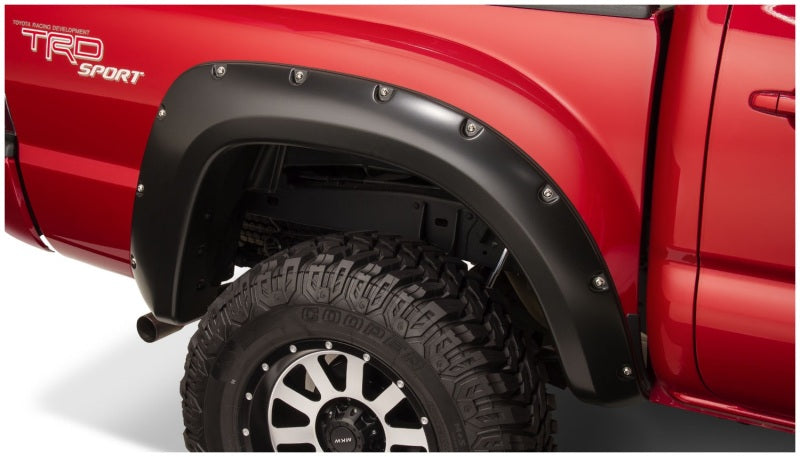 Bushwacker 12-15 Toyota Tacoma Fleetside Pocket Style Flares 2pc 60.3in Bed - Black Bushwacker
