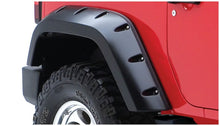 Load image into Gallery viewer, Bushwacker 07-18 Jeep Wrangler Max Pocket Style Flares 2pc Extended Coverage - Black Bushwacker