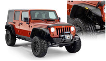 Load image into Gallery viewer, Bushwacker 07-18 Jeep Wrangler Unlimited Flat Style Flares 4pc 4-Door Sport Utility Only - Black Bushwacker