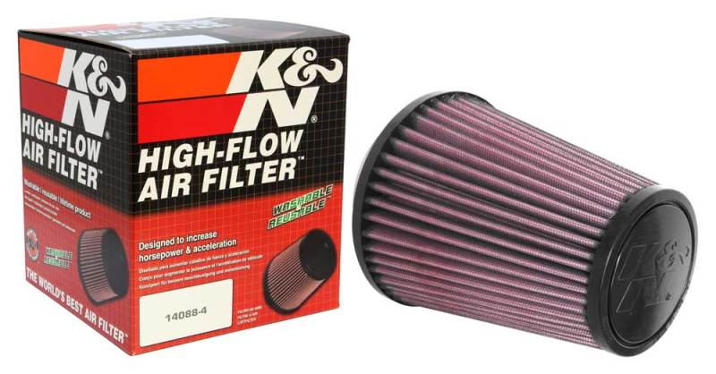 K&N Universal Tapered Filter 3.125in Flange ID x 5in Base OD x 3.5in Top OD x 6in Height K&N Engineering