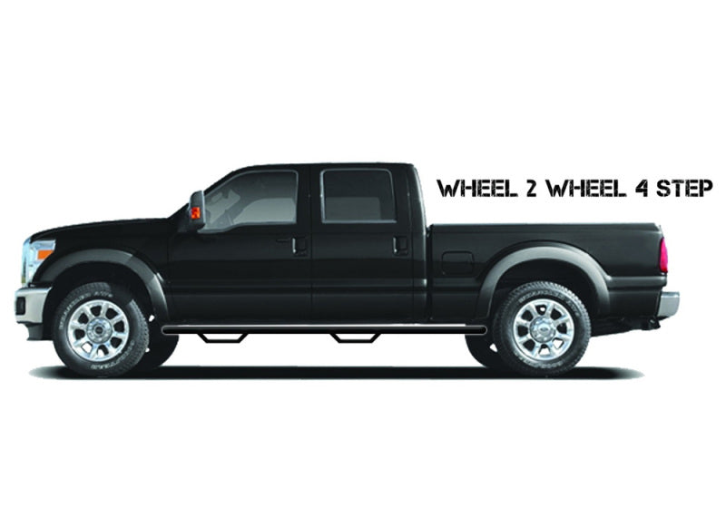N-Fab Nerf Step 16-17 Toyota Tacoma Double Cab - Gloss Black - Cab Length - 2in N-Fab