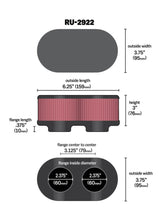 Load image into Gallery viewer, K&amp;N Filter Universal Filter 2 3/4 inch Dual Flange GSXR Oval (2/Box) K&amp;N Engineering