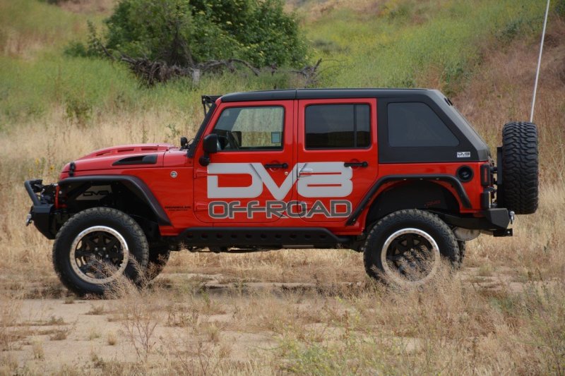 DV8 Offroad 07-18 Jeep Wrangler JK Metal Heat Dispersion Hood - Primer Black DV8 Offroad