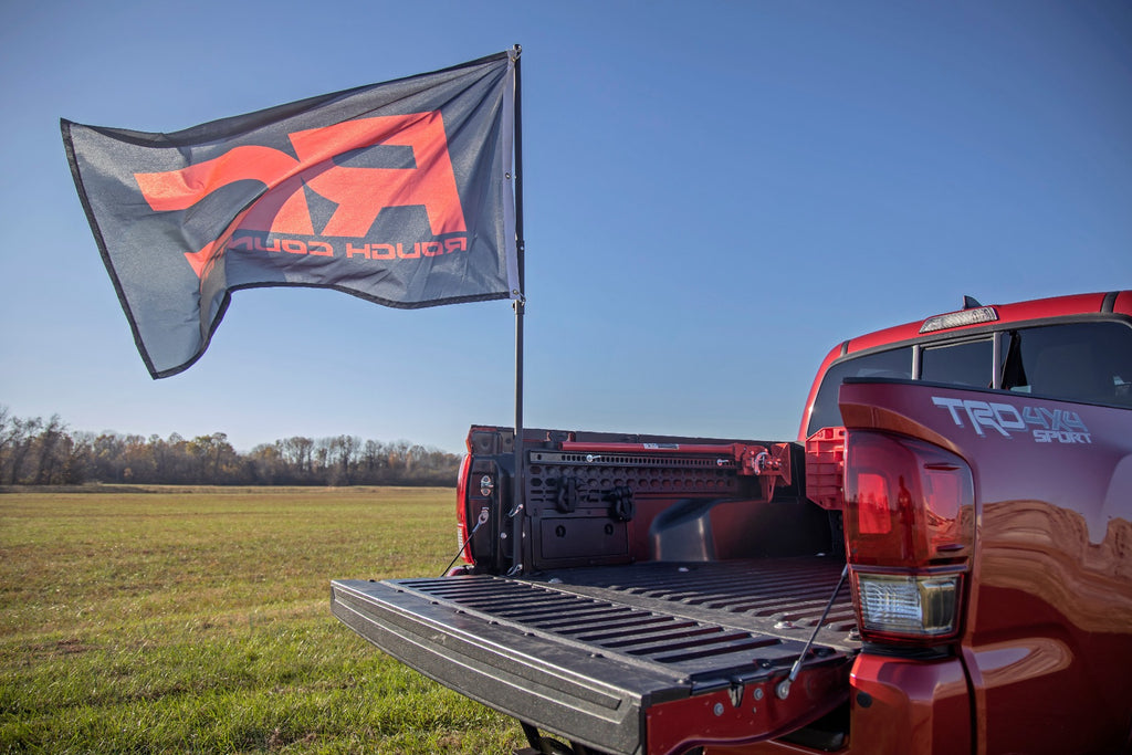 Flag Pole Holder | Bed Rail | w/ Flag Rough Country