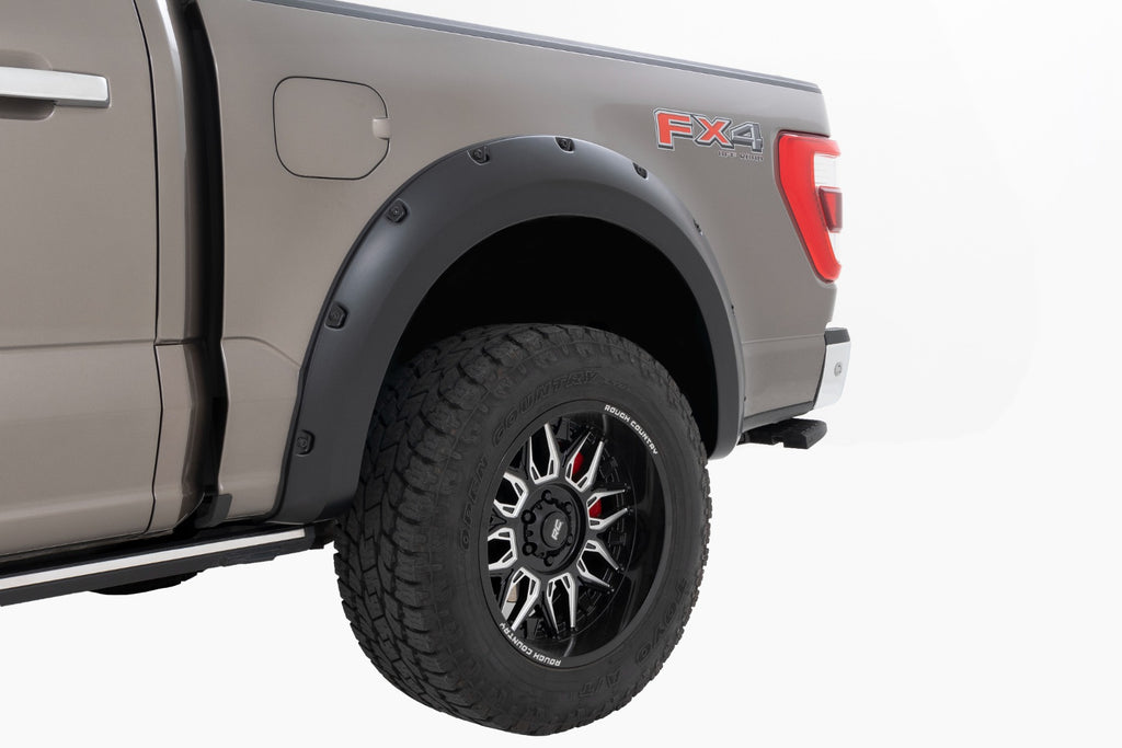 Pocket Fender Flares | Gloss Black | Ford F-150 2WD/4WD (2021-2023) Rough Country