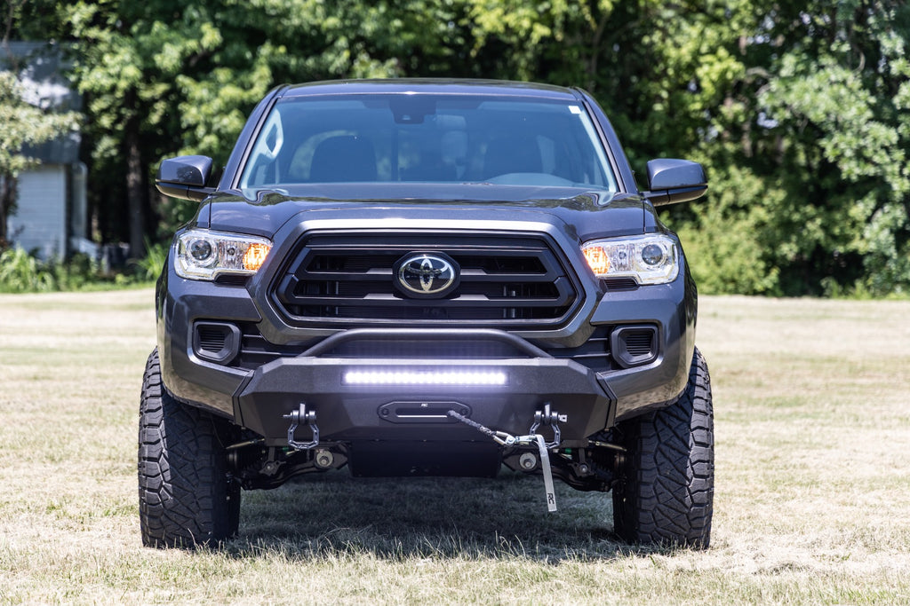 Front Bumper | Hybrid | 12000-Lb Pro Series Winch | Synthetic Rope | Toyota Tacoma (16-23) Rough Country