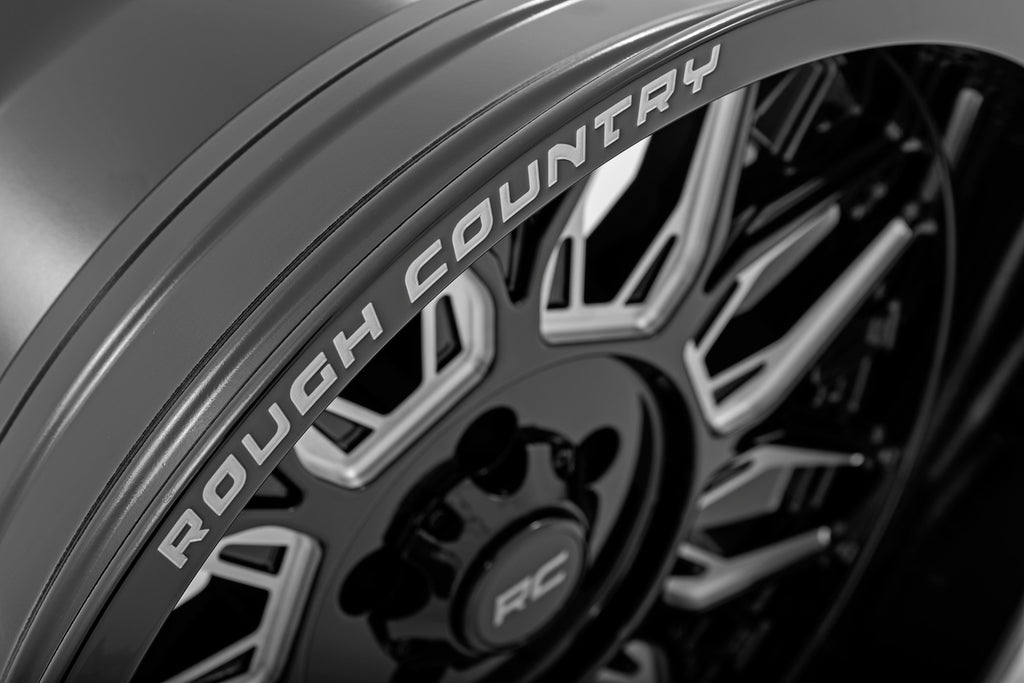 Rough Country 86 Series Wheel | One-Piece | Gloss Black | 20x10 | 8x180 | -19mm Rough Country