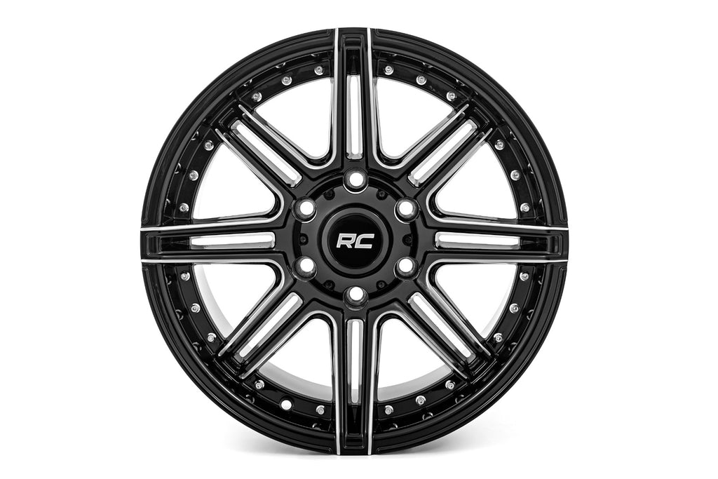 Rough Country 88 Series Wheel | One-Piece | Gloss Black | 20x10 | 8x170 | -19mm Rough Country