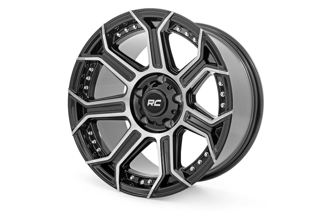 Rough Country 89 Series Wheel | One-Piece | Black Machined Gun Metal | 17x9 | 6x5.5 |  -12mm Rough Country