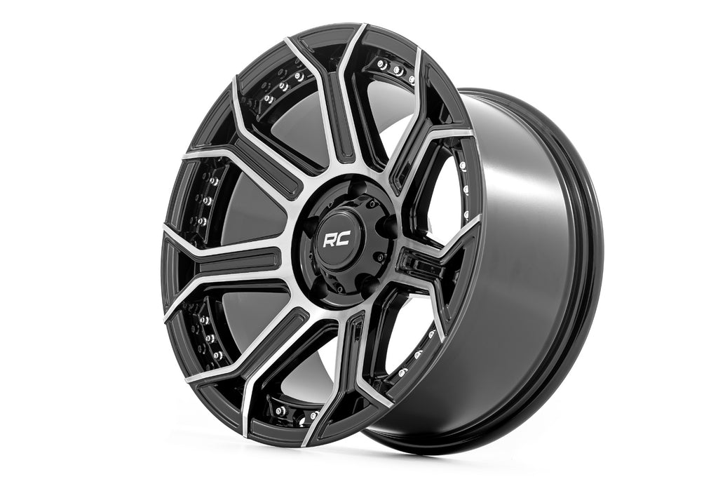Rough Country 89 Series Wheel | One-Piece | Black Machined Gun Metal | 17x9 | 6x5.5 |  -12mm Rough Country