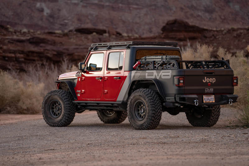 DV8 Offroad 20-22 Jeep Gladiator JT / 05-21 Toyota Tacoma Overland Bed Rack - 2pc. Adjustable DV8 Offroad