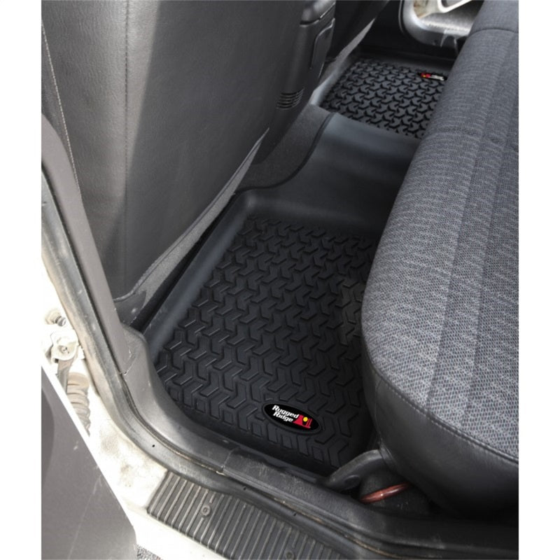 Rugged Ridge Floor Liner Rear Black 1984-2001 Jeep Cherokee XJ Rugged Ridge