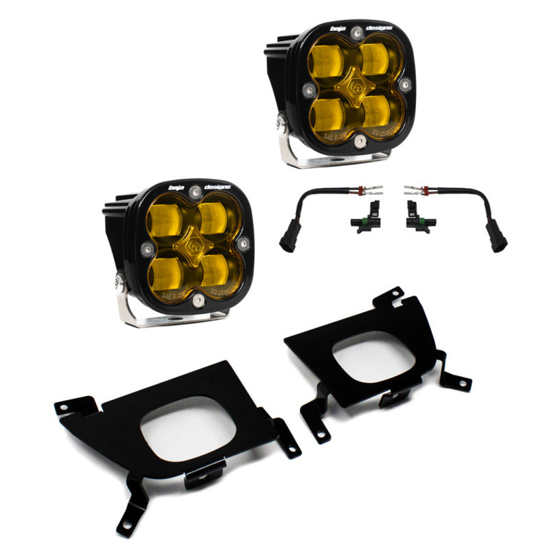 Baja Designs 2019+ Chevy Silverado 1500/2500/2500 HD SAE Amber Fog Pocket Kit Baja Designs