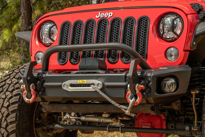 Rugged Ridge Arcus Front Bumper Tube Overrider Black JK Rugged Ridge