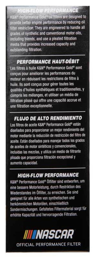 K&N Performance Oil Filter for 14-17 Dodge Durango 3.6L / 14-17 Jeep Grand Cherokee 3.6L K&N Engineering