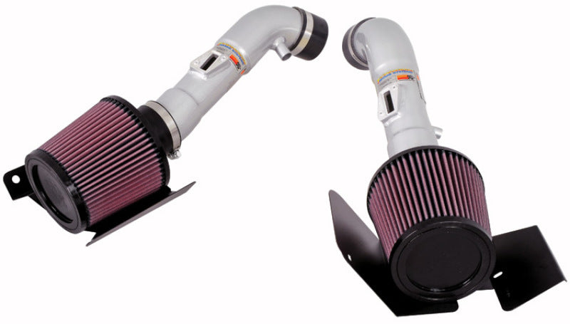 K&N 07-08 350z Dual Silver Typhoon Short Ram Intake K&N Engineering
