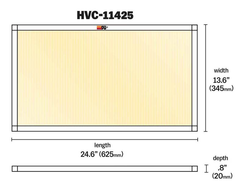 K&N HVAC Filter - 14 x 25 x 1 K&N Engineering