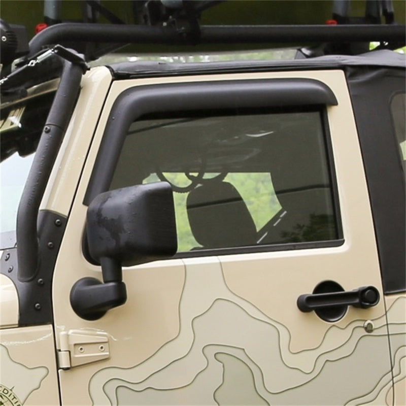 Rugged Ridge Window Visors Matte Black 07-18 2-Door Jeep Wrangler Rugged Ridge