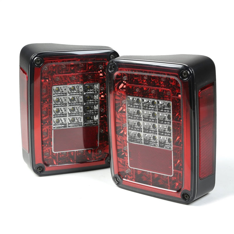 Rugged Ridge Led Tail Light Set Smoke 07-18 Jeep Wrangler Rugged Ridge
