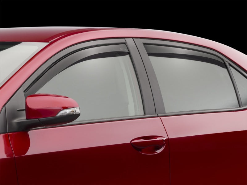 WeatherTech 14+ Toyota Corolla Front & Rear Window Deflectors - Dark Smoke WeatherTech