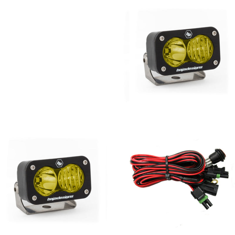 Baja Designs S2 Sport Driving Combo Pattern Pair LED Work Light - Amber Baja Designs