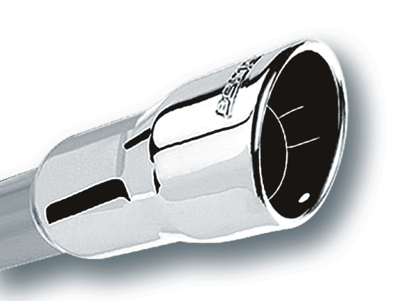 Borla 3in Inlet 4.25in Round Rolled Angle Cut x 4in Long Universal Exhaust Tips Borla