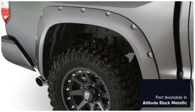 Bushwacker 16-18 Toyota Tundra Fleetside Pocket Style Flares 4pc - Midnight Black Bushwacker