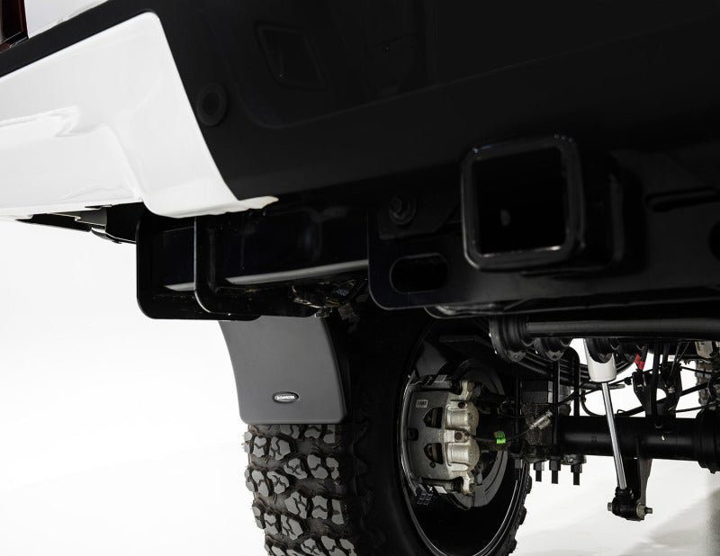 Bushwacker 14-18 Chevrolet Silverado 1500 Trail Armor Rear Mud Flaps (Fits Pocket Style Flares) Bushwacker