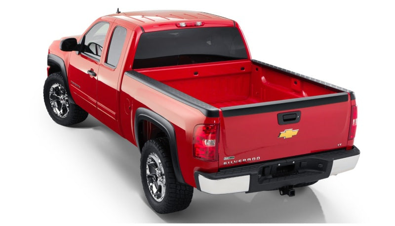Bushwacker 07-13 Chevy Silverado 1500 Fleetside Bed Rail Caps 78.7in Bed - Black Bushwacker