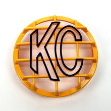 Load image into Gallery viewer, KC HiLiTES 6in. Round ABS Stone Guard for SlimLite/Daylighter Lights (Single) - Yellow/Black KC Logo KC HiLiTES