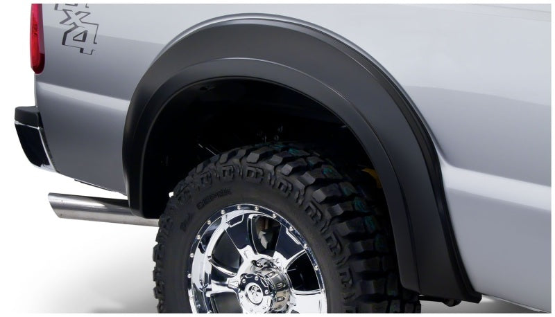 Bushwacker 11-16 Ford F-250 Super Duty Styleside Extend-A-Fender Style Flares 2pc - Black Bushwacker