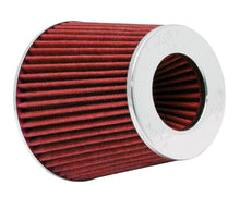 Load image into Gallery viewer, K&amp;N Universal Air Filter Chrome Round Tapered Red - 4in Flange ID x 1.125in Flange Length x 5.5in H K&amp;N Engineering