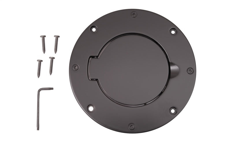 Rugged Ridge Non-Locking Gas Cap Door Black 97-06 Jeep Wrangler Rugged Ridge