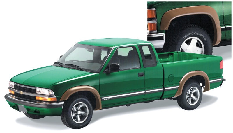 Bushwacker 95-05 Chevy Blazer Extend-A-Fender Style Flares 4pc Excludes ZR2 Flare Package - Black Bushwacker