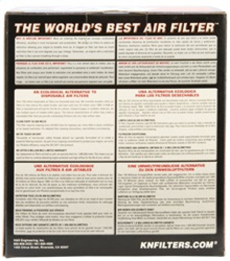 K&N Universal Clamp-On Air Filter 3in FLG / 5in B / 4-1/2in T / 5in H K&N Engineering