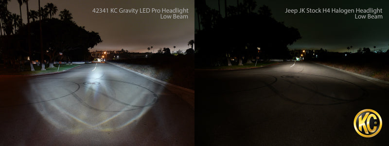 KC HiLiTES 07-18 Jeep JK 7in. Gravity LED Pro DOT Approved Replacement Headlight (Single) KC HiLiTES