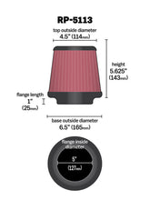 Load image into Gallery viewer, K&amp;N Cone Filter 5in ID 6.5in base 4.5in top 5.625in height carbon fiber look K&amp;N Engineering