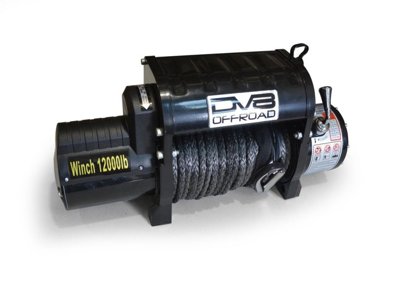 DV8 Offroad 12000 LB Winch w/ Synthetic Line & Wireless Remote - Black DV8 Offroad