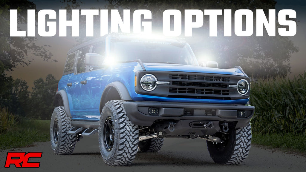 LED Light Kit | Upper Windshield | 40" Black Single Row | Ford Bronco (21-23) Rough Country