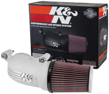 Load image into Gallery viewer, K&amp;N 01-17 Harley Davidson Softail / Dyna FI Performance Air Intake System Silver K&amp;N Engineering