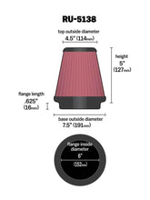 Load image into Gallery viewer, K&amp;N Universal Clamp-On Air Filter 6in FLG / 7-1/2in B / 4-1/2in T / 5in H K&amp;N Engineering